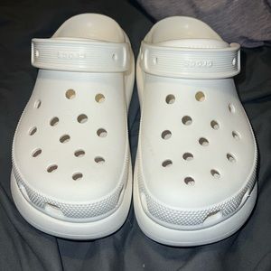 White platform CROCS!